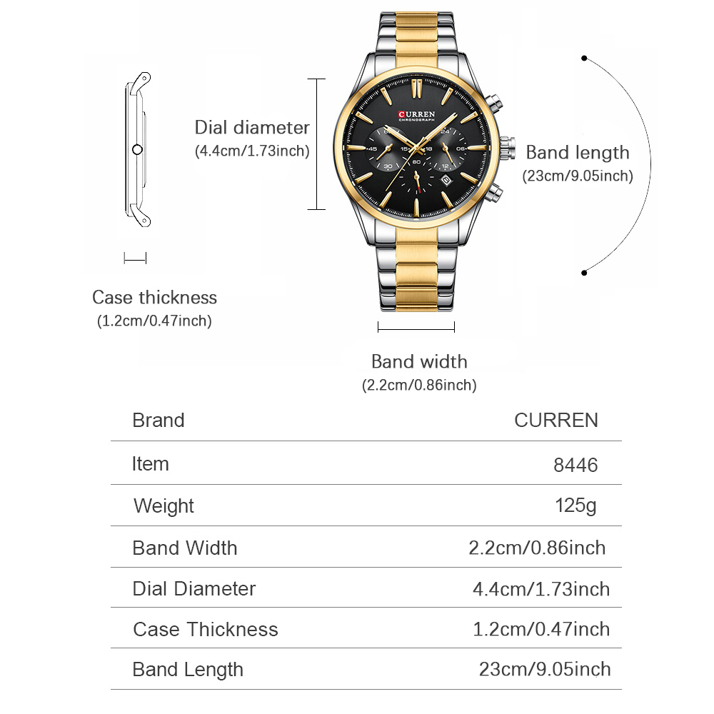 CURREN Casual Quartz Chrono Sp - огляд і ціна Mens Fashion Watch