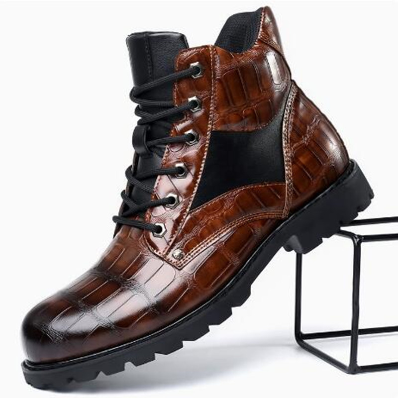 Luxury Brand Men Boots Grid Pa - огляд і ціна Mens Fashion Zapatos