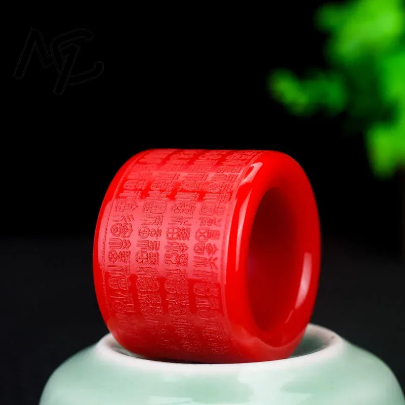 Natural RED Jade Ring Heart Me - огляд і ціна Men'S Fashion Rings