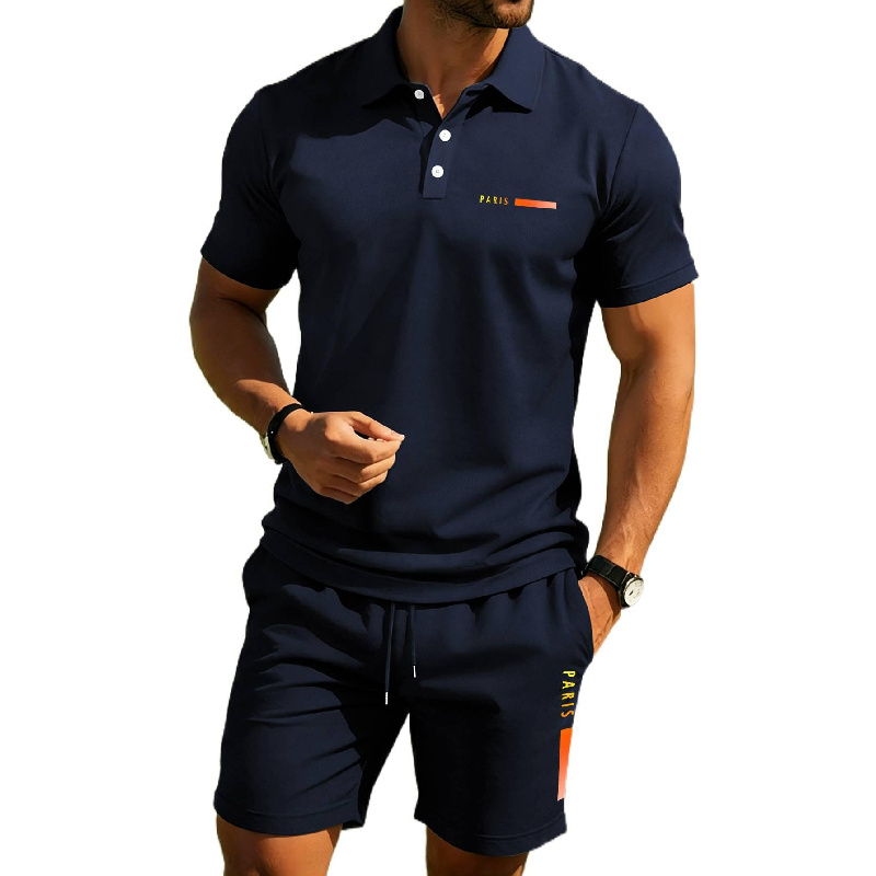 PARIS Print Men's high-end sum - огляд і ціна Men'S Fashion Polo Shirt