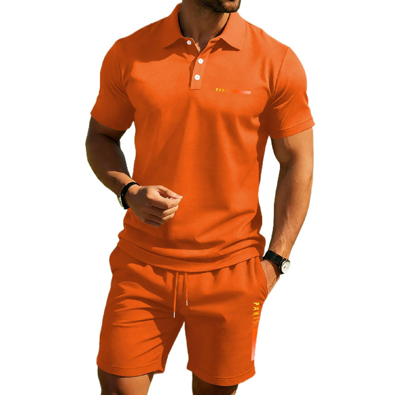 PARIS Print Men's high-end sum - огляд і ціна Men'S Fashion Polo Shirt