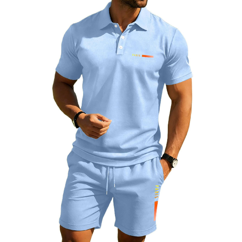 PARIS Print Men's high-end sum - огляд і ціна Men'S Fashion Polo Shirt
