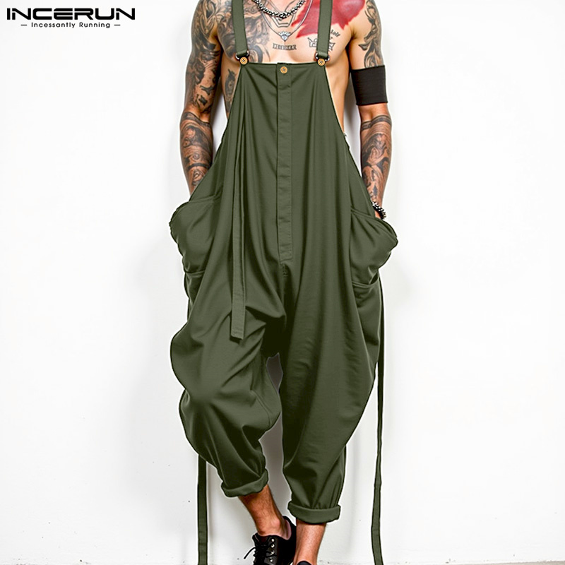 2025 Men Jumpsuits Solid Color - огляд і ціна Men'S Fashion Overalls