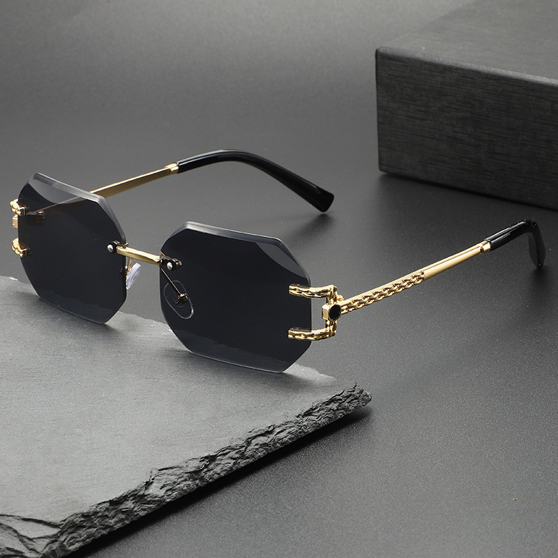New Small Rectangle Rimless Su - огляд і ціна Men'S Fashion Rimless Glasses