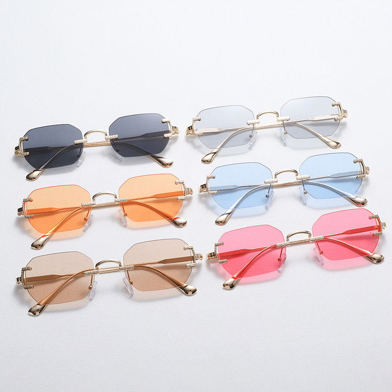 Rimless Sunglasses Rectangle F - огляд і ціна Men'S Fashion Rimless Glasses