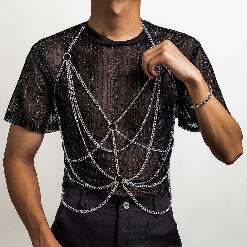 Men’s Body Chain Harness Silve - огляд і ціна Fashion Harness Men