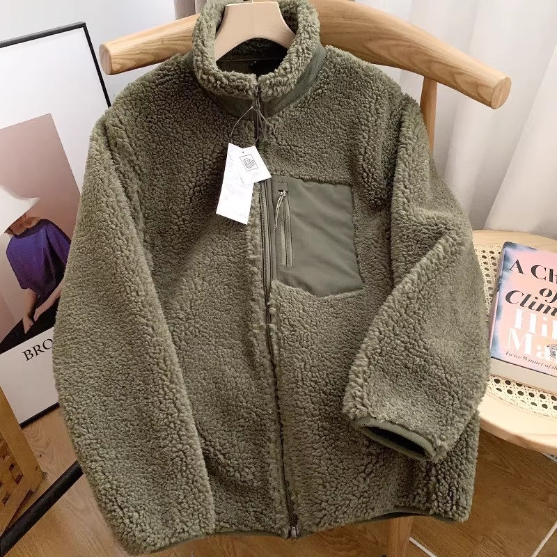 Loose Fit Lamb Velvet Jacket C - огляд і ціна Corduroy Jacket Men