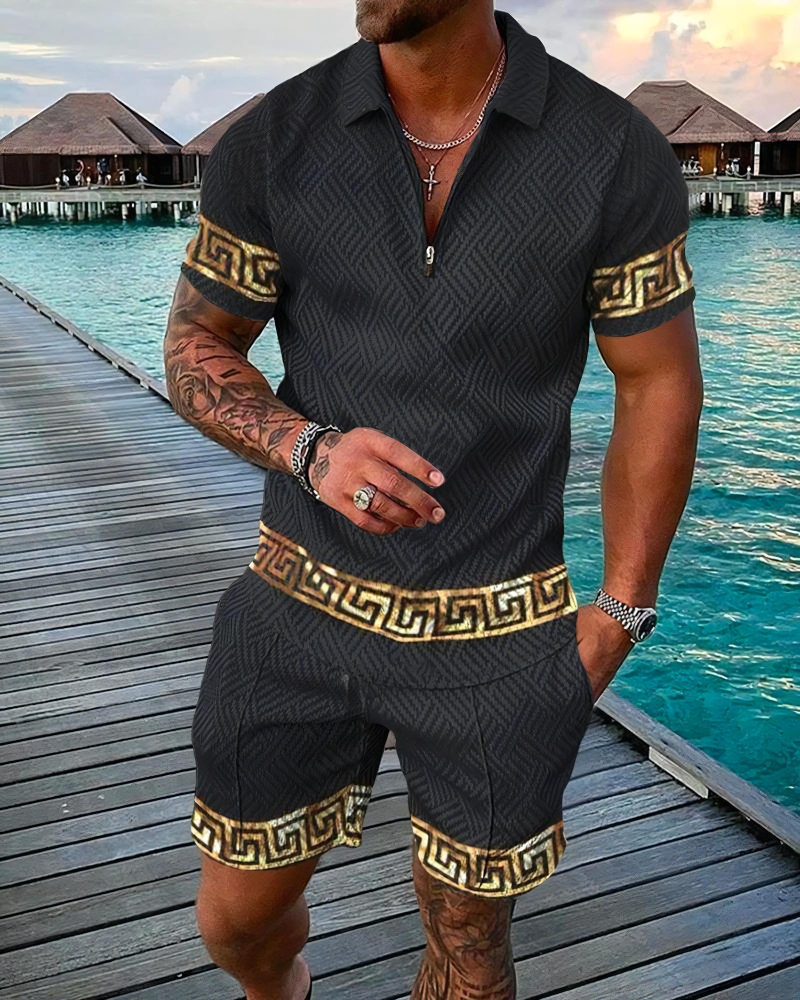 Funny 3D Printed Men's 2 Piece - огляд і ціна Men'S Fashion Polo Shirt