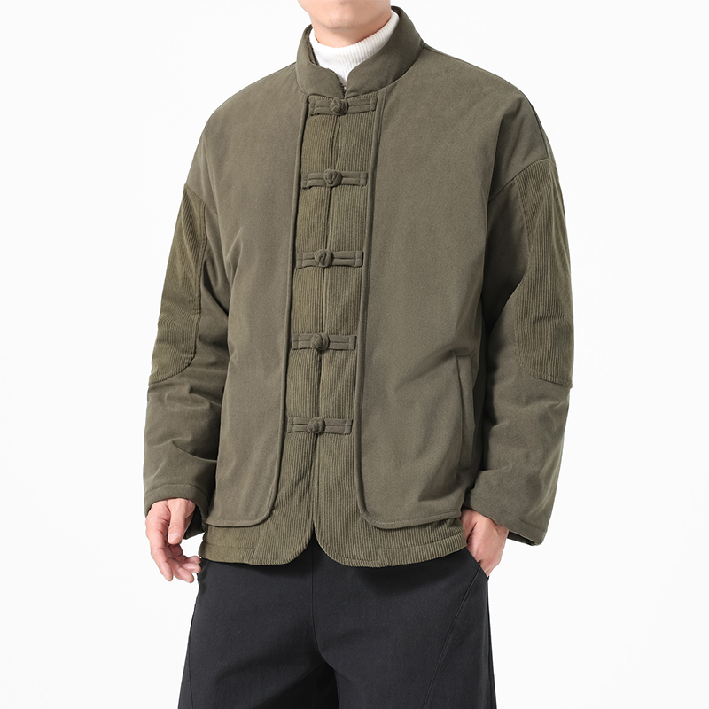 Chinese Style Men Cotton Padde - огляд і ціна Corduroy Jacket Men