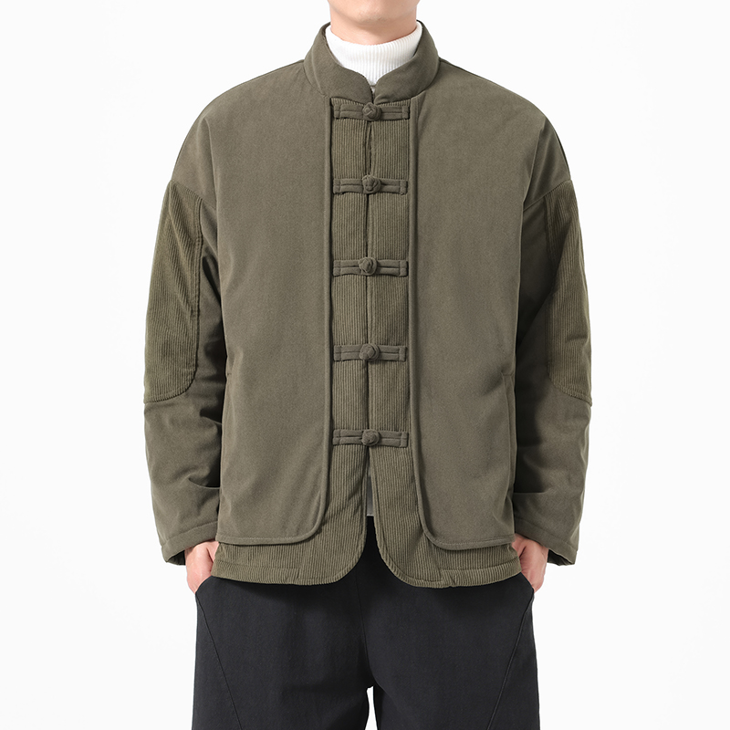 Chinese Style Men Cotton Padde - огляд і ціна Corduroy Jacket Men