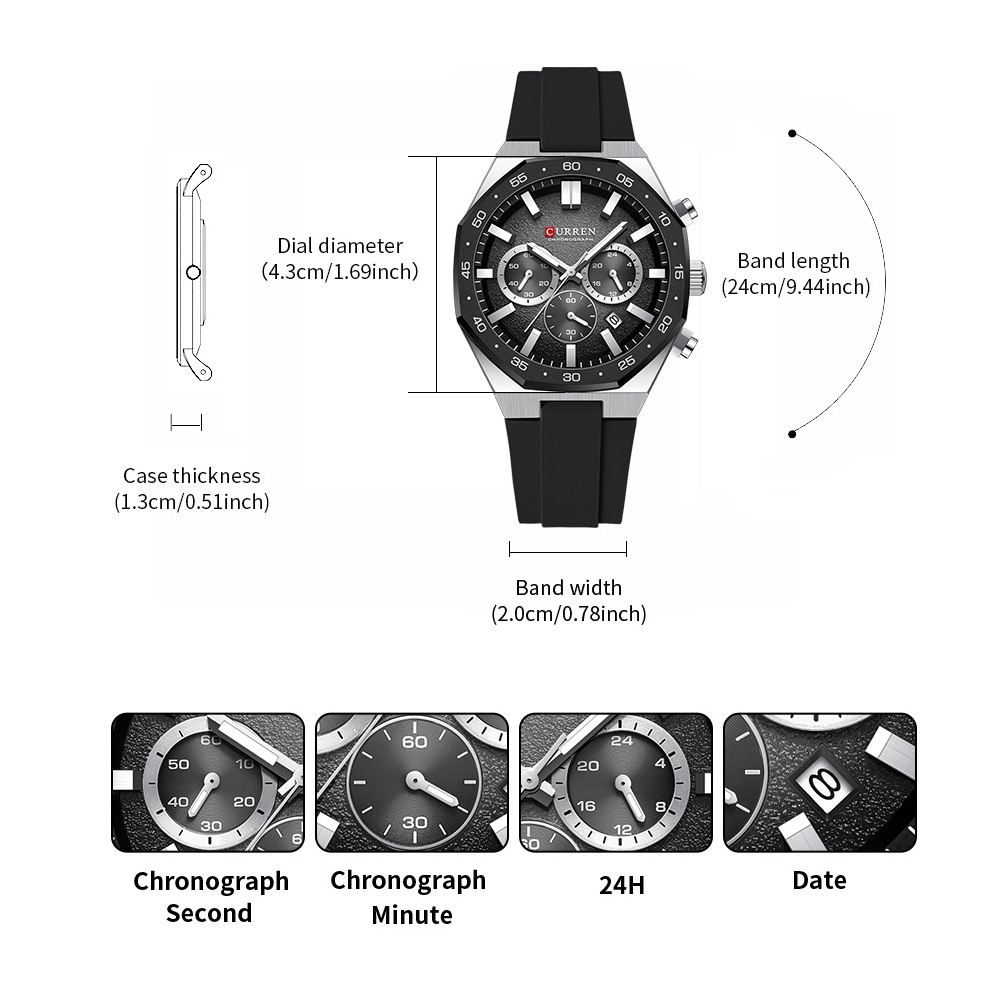 CURREN Fashion Casual Men Spor - огляд і ціна Mens Fashion Watch