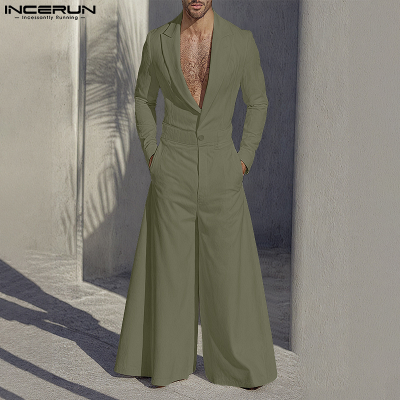 INCERUN Men Jumpsuits Solid Co - огляд і ціна Men'S Fashion Overalls