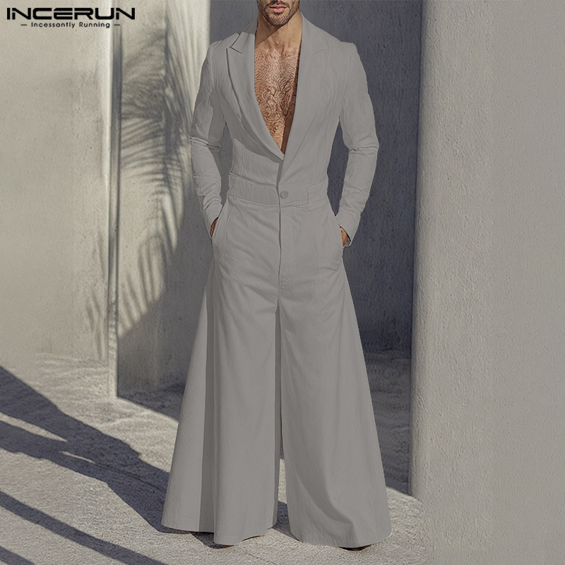 INCERUN Men Jumpsuits Solid Co - огляд і ціна Men'S Fashion Overalls