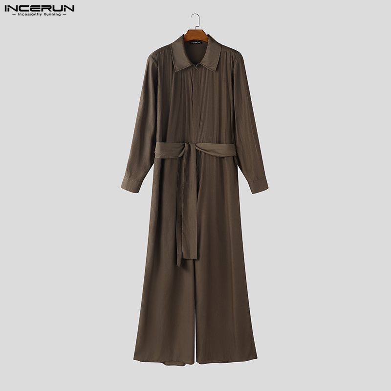 INCERUN Men Jumpsuits Solid La - огляд і ціна Men'S Fashion Overalls