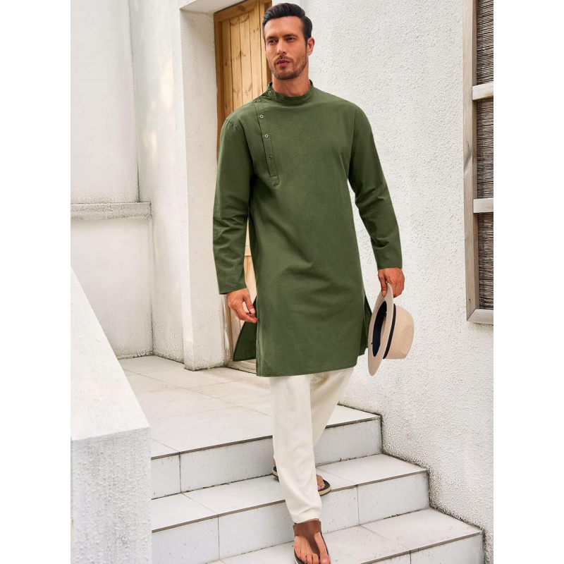 Mens Kaftan Thobe Robe Long Sl - огляд і ціна Men'S Fashion Kurta
