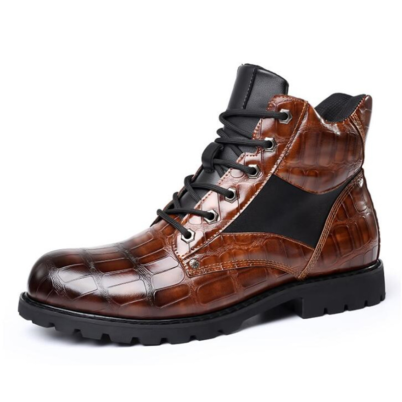 Brand Men Boots Grid Pattern S - огляд і ціна Mens Fashion Zapatos