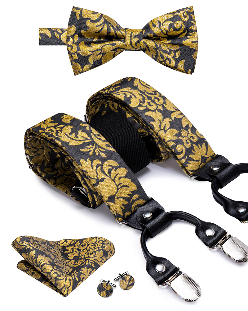 Hi-Tie Silk Adult Men suspende - огляд і ціна Suspenders Clip Men