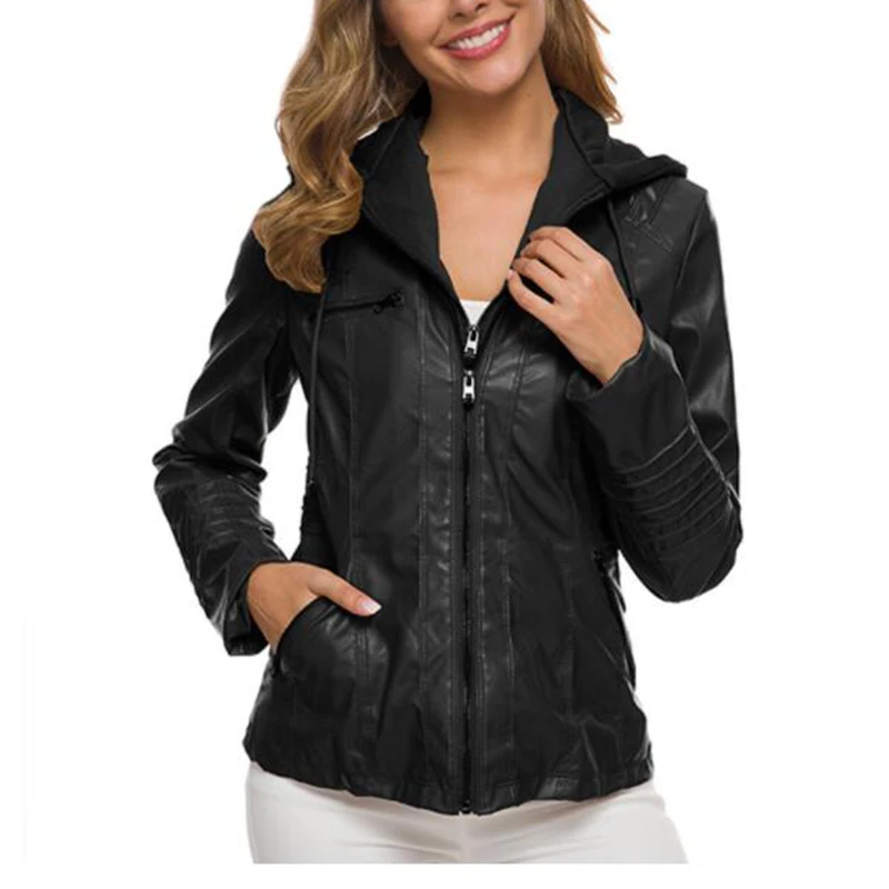 Hooded Leather Jacket Autumn W - огляд і ціна Men'S Fashion Leather Jacket