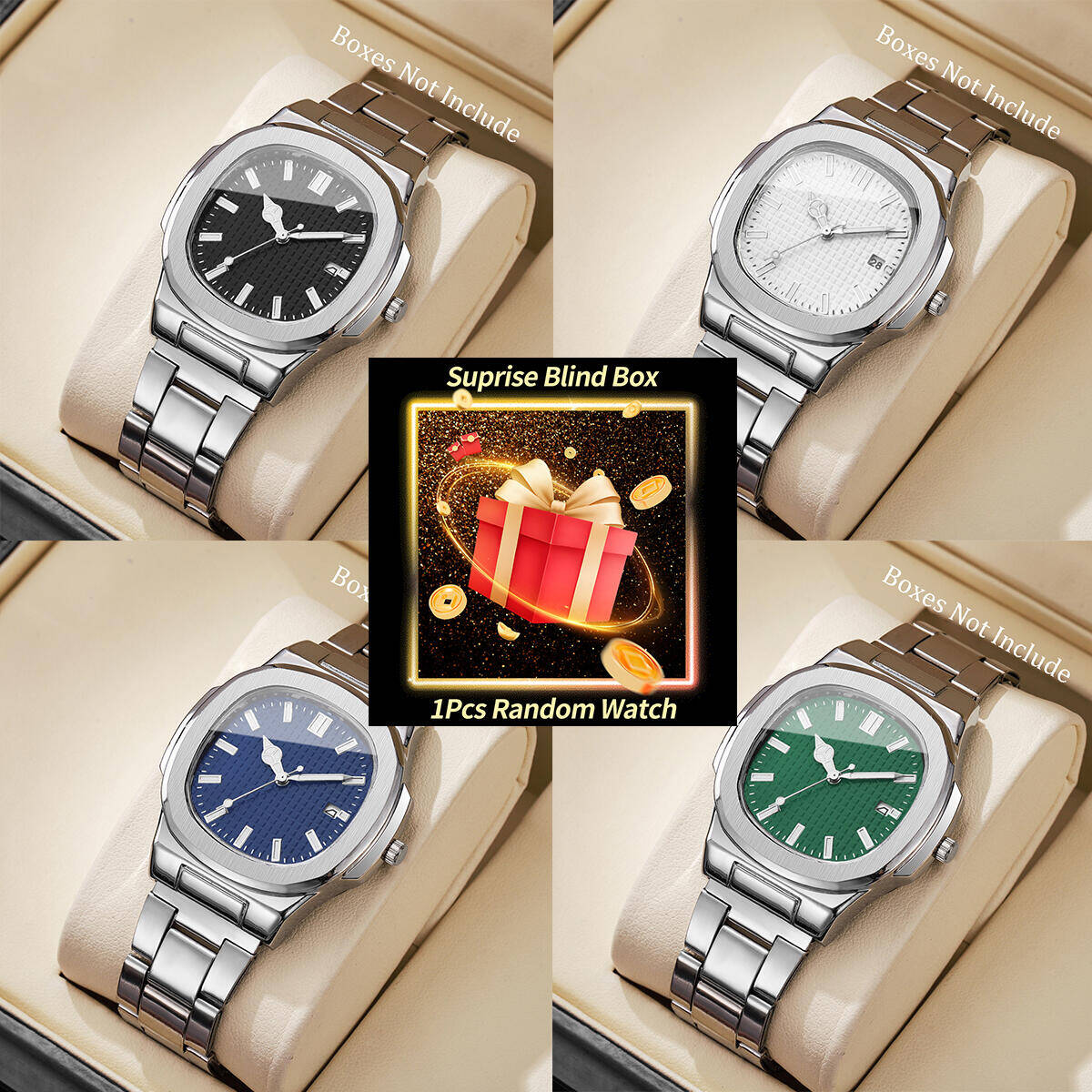 1PC Surprise Mystery Watch Bli - огляд і ціна Mens Fashion Watch